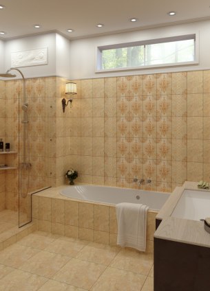 Коллекция плитка для ванной комнаты Дамаск 20х30