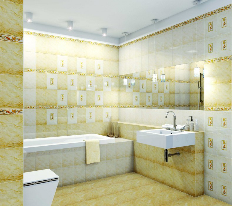 Коллекция плитка для ванной комнаты Венера палевая 20х30